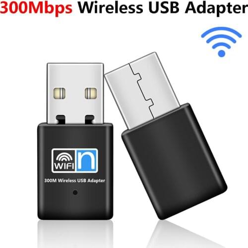 Wifi Dongle Wireless Network Card 300Mbps Wireless Network Card Wireless WiFi RTL8192 Chip Wireless USB 2.0 Adapter Receiver