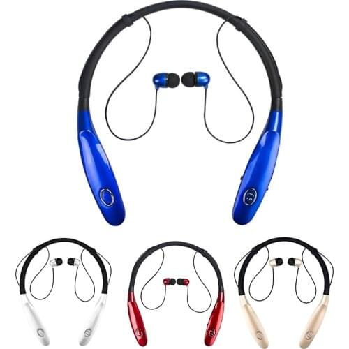 HBS900S Wireless Bluetooth Headphones Neckband 15 Hrs V4.2 for Outdoors Running Sport Noise Cancelling Earbuds