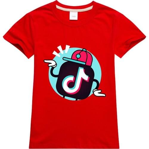 Kids TIK TOK Print Cartoon Boys Girls Tops Summer Childrens Clothes Princess T-shirt Funny Clothes Girls