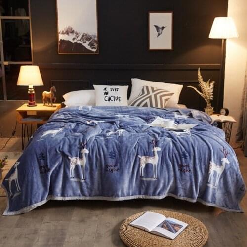Household Textile Bedding Blanket Coral Velvet Single Double Lamb Cashmere Soft Warm Heavy Sofa Sleep Help Blanket Nap Blanket