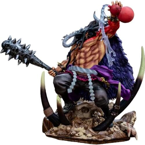 ONE PIECES GK Kaido Model Action Figure Anime 33CM PVC Drink Beer Statue Collection Toys For Kids Desktop Decoration Gift Figma
