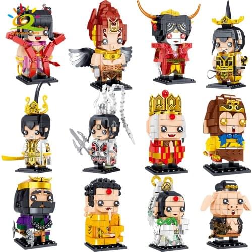 HUIQIBAO TOYS Chinese Hero Journey to the West Building Blocks Monkey King Buddha Action Figures Dolls Model Bricks Children