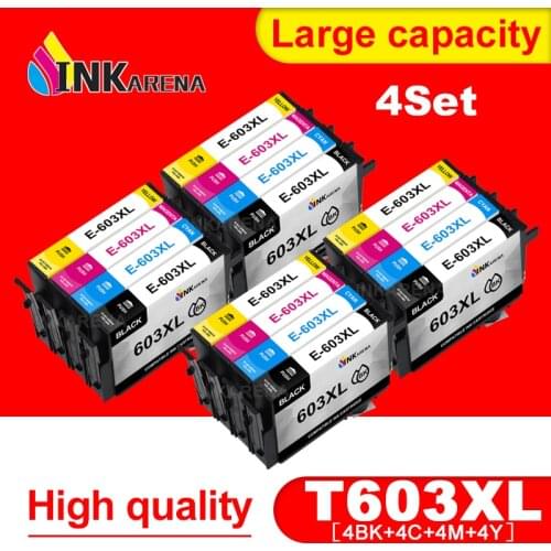 INKARENA T 603XL 603 XL Ink Cartridge for Epson XP-2100 XP-2105 XP-3100 XP-3105 XP-4100 XP-4105 WF-2810 WF-2830 WF-2850 Printer