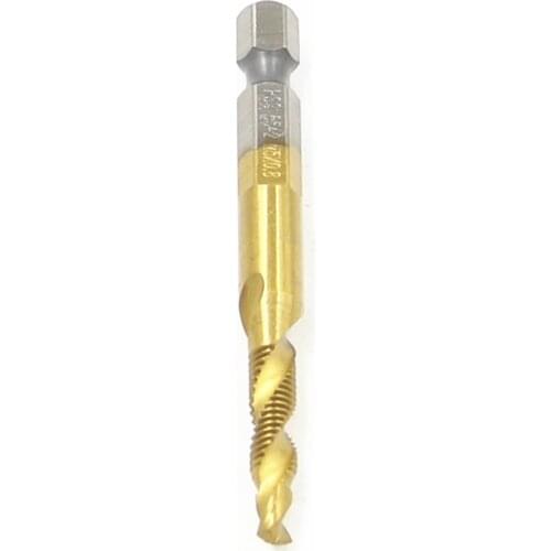 Tap Hex Shank HSS 6542 Screw Spiral Point Thread Metric Plug Drill Bits M5 Combination power tools DIY