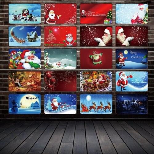 [ Mike86 ] Merry Christmas Santa Claus Metal Sign Home Store Farm Decor Vinage shabby chic Wall Poster Art 20*30 CM FG-261