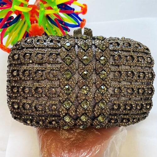 2021 New Arrival Crystal Clutch Bag Fashion Women Evening Purse And Diamond Best Design Party Shoulder Handbag Mini Phone Case