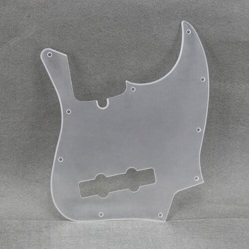 New 4 String Bass Pickguard JB Guitar Pick Guard Scratch Plate Transparent 1Ply & Screws for 10 Hole USA Standard J Bass
