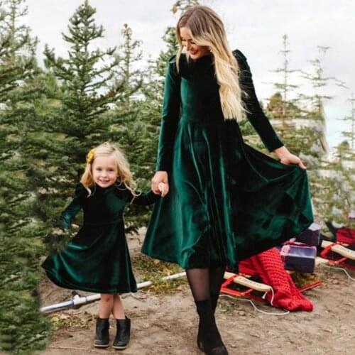 Autumn Family Matching Outfits Autumn Summer Floral Long Dress for Mommy and Me Clothes Mother and Daughter Dresses Clothes