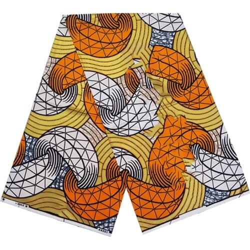 Real Gold Wax 100%Ankara Dye Prints Fabrics For Dress Veritable Soft Breathable Nigerian Style African Fabric By The Yard SP 864
