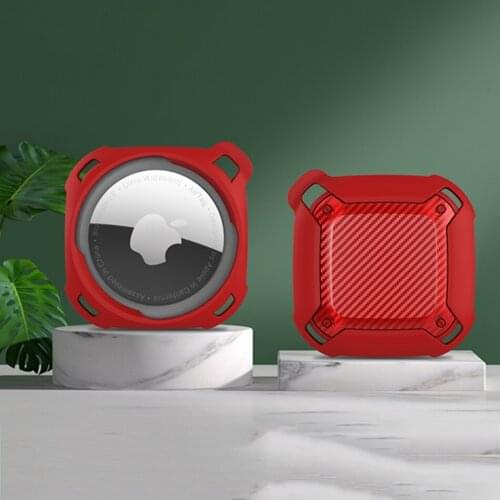 Shockproof Case For Airtag Case Locator Tracker Protective Sleeve Cover For Apple Airtag Case Anti-lost Device Keychain Soft TPU