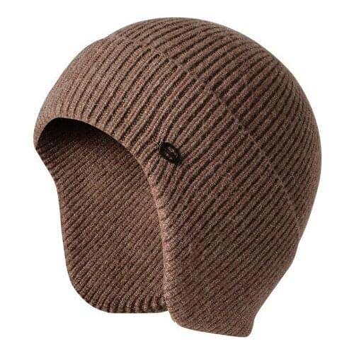 Imitation Rabbit Hair Ear Cap Warm Hat Outdoor Leisure Knitted Hat Unisex Winter Knitted Beanie Hat Solid color Thicken Warm Hat