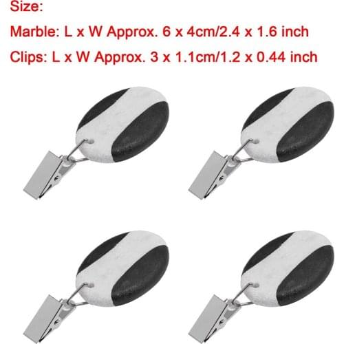 4X Tablecloth Marble, Metal Weights Metal Clip Teardrop Table Cover Weights Tablecloth Pendant *100% Brand New And High Quality