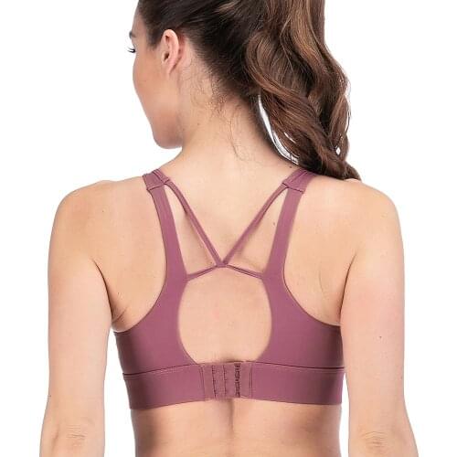 Sports Bra For Women Gym Push Up Back Buckle Fitness Bra Underwear Nylon Solid Yoga Femme Running Woman Active Wear Workout Bra