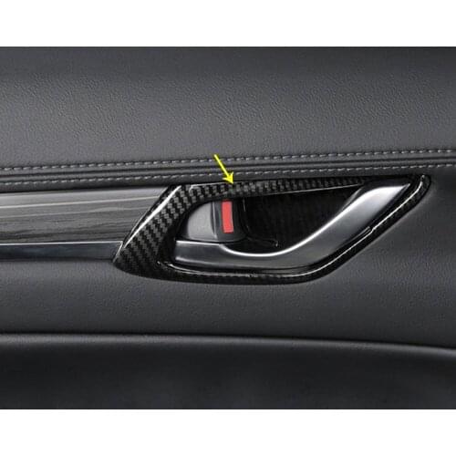 Car Body Styling Cover Stick Trim Door Inner Handle Bowl Frame Lamp 4pcs For Mazda CX-5 CX5 2nd Gen 2017 2018 2019 2020