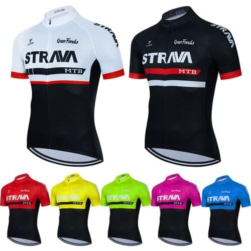 2022 STRAVA Cycling Clothing Summer Road Bike Jersey Mens Short Sleeve Shirt Quick Dry Bicycle Wear MTB Clothes Ropa Ciclismo