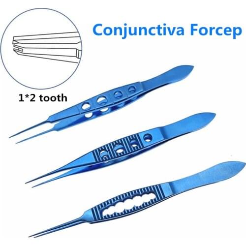 1pcs Titanium Suture Forcep with teeth Straight surgical tweezers Veterinary pet surgical instruments