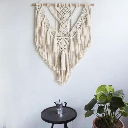 Woven Macrame Wall Tapestry-Bohemian Wall Tapestry-Bohemian Macrame Curtain
