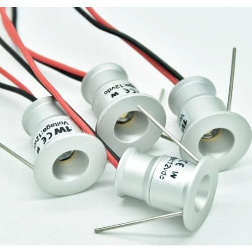1W 15mm LED Mini Spotlight Cutout Recessed Lighting DC12V IP65 Home Kitchen Ceiling Light 30D/120D Beam Angle Dropshipping