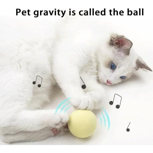 Smart Cat Toys Interactive Ball Catnip Cat Training Toy Pet Playing Ball Pet Squeaky Supplies Toy For Cats