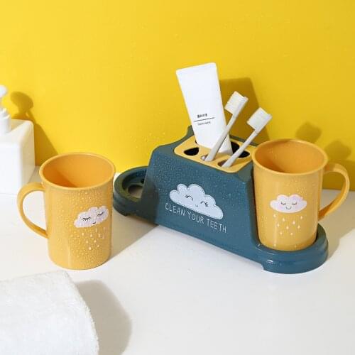 High Quality Toothbrush Holder Home coupleToothpaste rack Sets Tooth Brush Cup Container Dispenser Bathroom Accessories