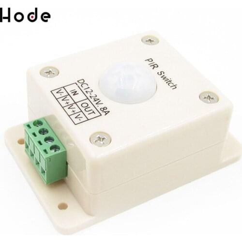 High Quality DC 12-24V 8A PIR Infrared Motion Sensor LED Strip Light Switch Dimmer Brightness Controller
