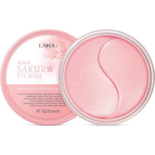 Japaness Sakura Essence Hyaluronic Acid Repair Eye Patches Remove Dark Circles Moisturizing Eye Mask Eye Skin Care