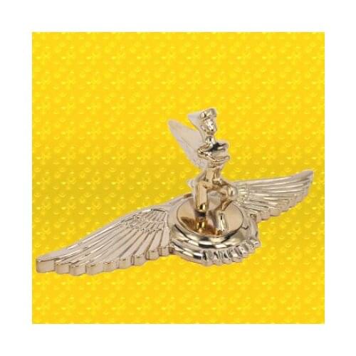 Golden Metal Nymph Wing Goddess Eagle Car Hood Ornament Emblems Badge Sticker