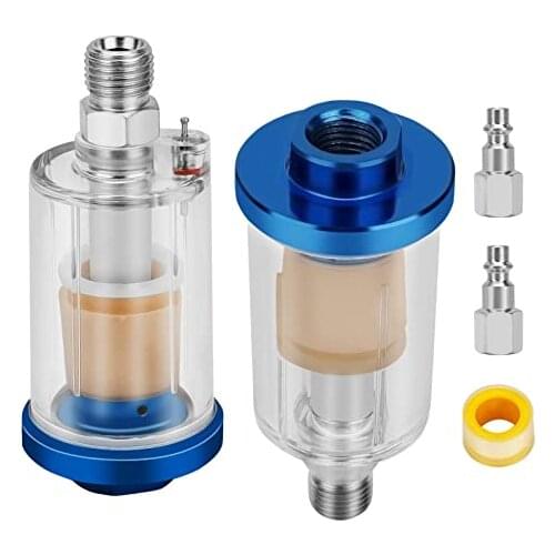 1/4'' Water Oil Separator Air Filter Moisture Trap With European Style For Compressor Spray Paint Gun Tool Pressure Parts