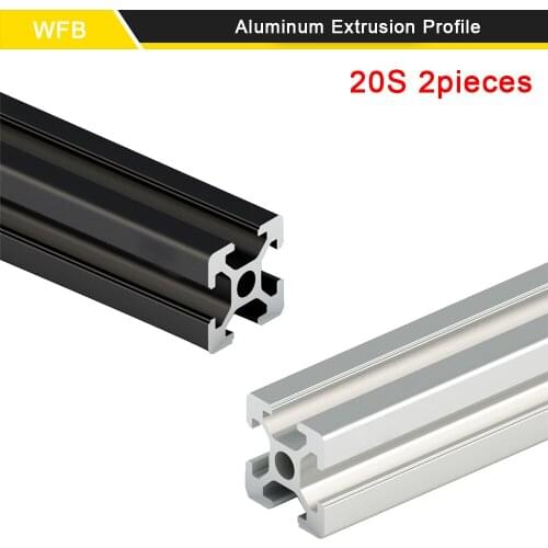 2 Pieces 20x20 T Slot 6mm 600mm to 1000mm CNC European Standard Rail Aluminum Extrusion Profile for DIY 3D Printer Free cut