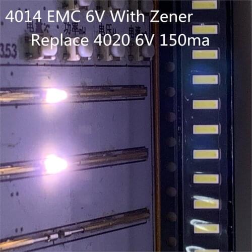 20PCS/Lot FOR SEOUL SMD LED 4014 6V 1W Cool White Replace 4020 6v For TV Backlight Repair TV LCD LIGHT 100% NEW And Orginal
