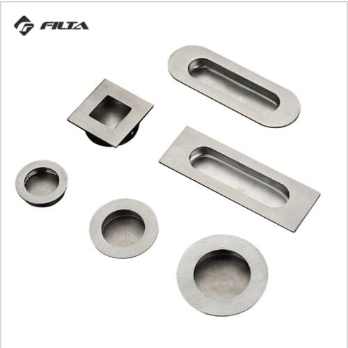 Cpboard Handles Pulls Concealed Sliding Door knobs Recessed Tatami Handles 304Stainless Steel Fashion Furniture Handle Hardware