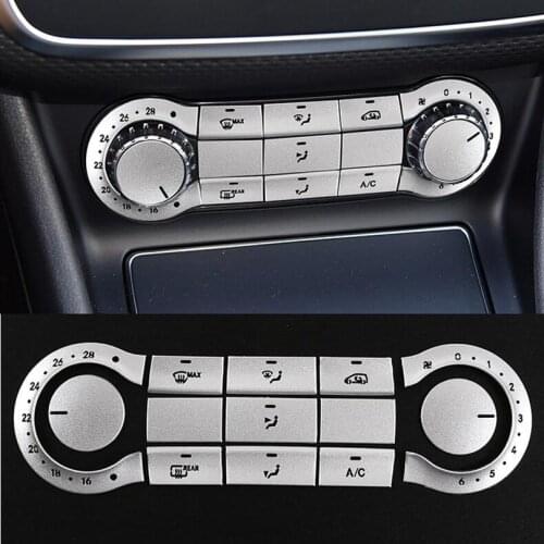 For Mercedes Benz A B GLA CLA Class W176 W246 C117 X156 Car Air Conditioning Knob Ring Switch button Decoration trim stickers