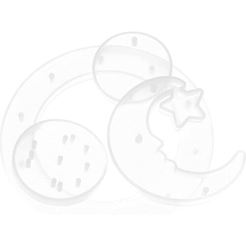 1 Set DIY Crystal Epoxy Mold Wind Chime Pendant Mold Wind Chime Making Mold Stars Moon Ornaments Wind Chimes Pendant Mold