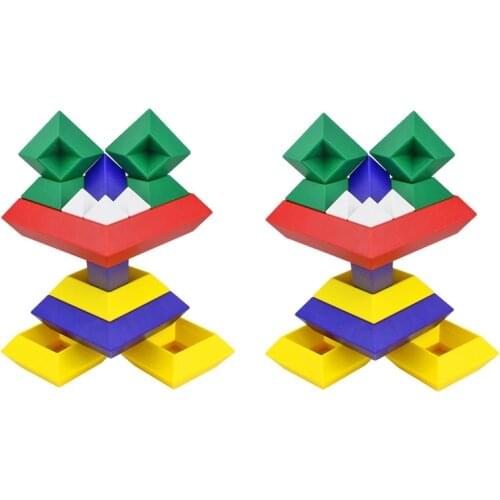 Building Blocks Learning Activities Educational Games 30Pcs Brightly Colored Stacking Toys Gifts for Kids Age 2-5 Years
