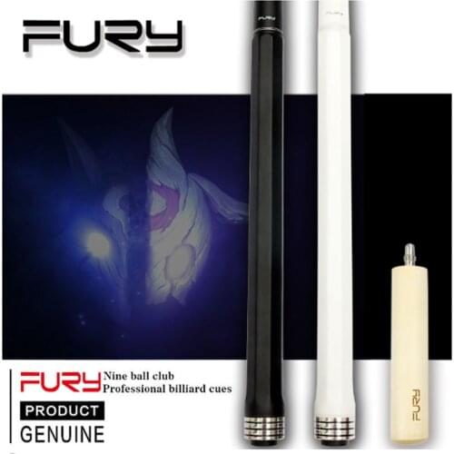 Fury Pool Cue 13mm/11.75mm Tips Billiard Pool Cue Black/White Colors China 2018