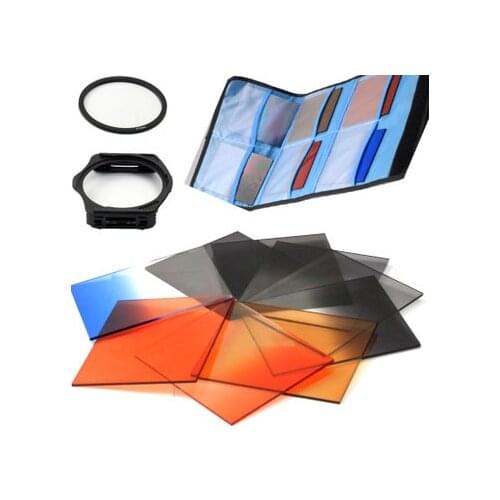 58mm Gradient Filter Lens Filter Kit ND2 4 Bag Case Lens Adapter Ring For Nikon Canon Sony Pentax 58mm Filter Lens