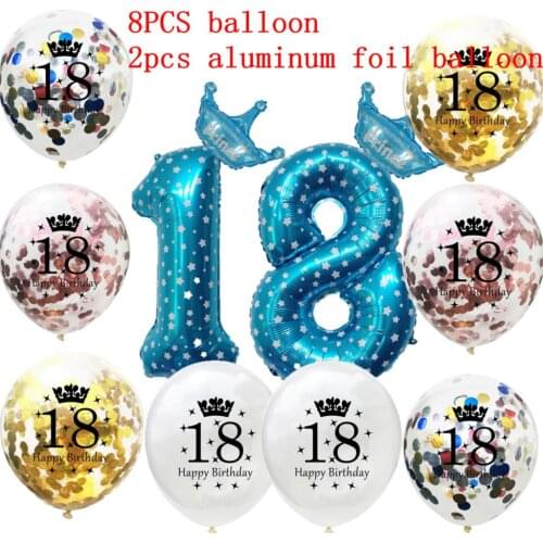 10pcs 12inch Confetti Kind 18st Sequin Latex Balloons Suit For White Birthday Valentine&Theme Party Decoration Supplie