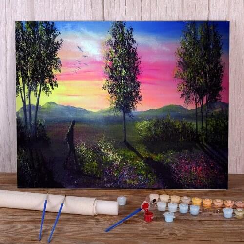 Natural Scenery Evening Shadows DIY Painting By Numbers Complete Kit Acrylic Paints 40*50 Painting On Canvas Home Art