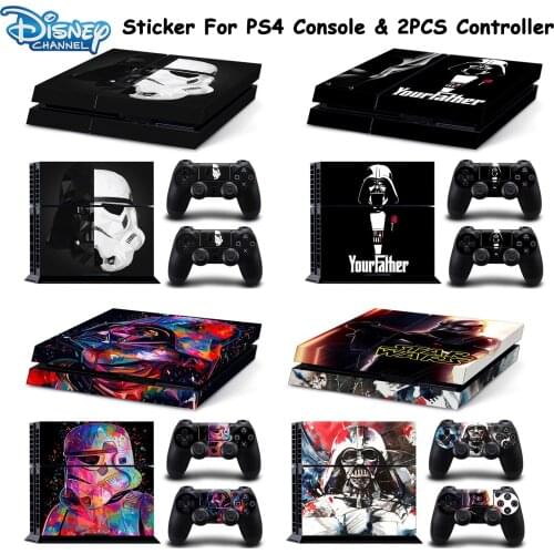 Marvel Spider Man Deadpool Sticker Cover Wrap Protector Skin For Sony PS4 Slim Console & 2PCS Controller Skin Decal For PS4 Slim