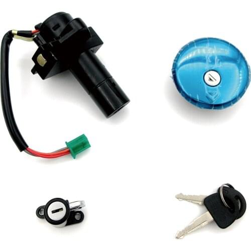 New Motorcycle Lockset Ignition Switch Lock Fuel Gas Cap Cover Seat Lock 1 Set With 2 Keys For Suzuki GN250 GS750 1980 1985-2001