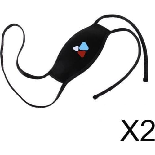 2xBlack Neoprene Scuba Diving Snorkeling Mask Strap