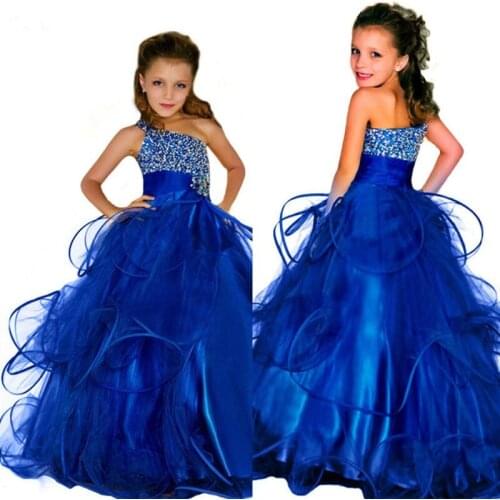 Luxurious Flower Girls Dress Kids Pageant Party Wedding Ball Gown Prom Princess Formal Occasion Girls Dress