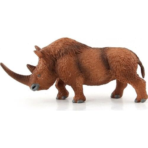 Woolly Rhinoceros Figure Toy PVC Safe Coelodonta Rhino Model Home Decor Decoration Animal Toys Kids Gift Educational Toys #W0