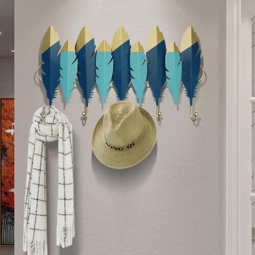 Door modern decoration hook door key hook wall hanging Nordic hanger porch creative clothes hat wall hooks