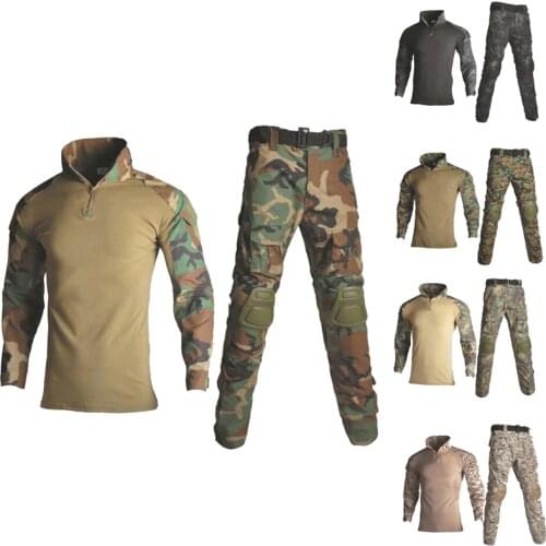 Tactical Ghillie Suit Men Hunting Clothes Camouflage Sniper Suit Military Airsoft Uniform Shirt + Pants 13 Colors