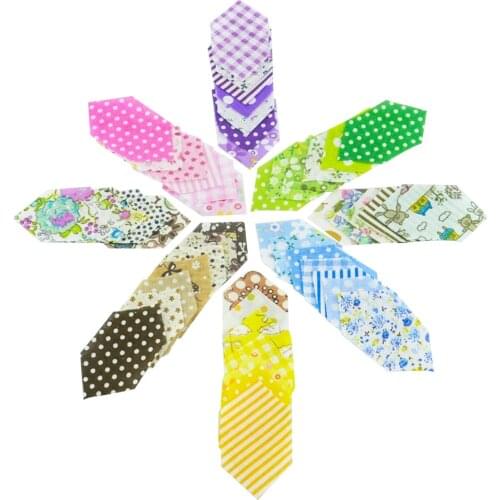 2.5cmx3cm 100 pcs/lot 50 Designs hexagon Cotton Patchwork Fabric Charm pack Quilting fabrics Random design mixed