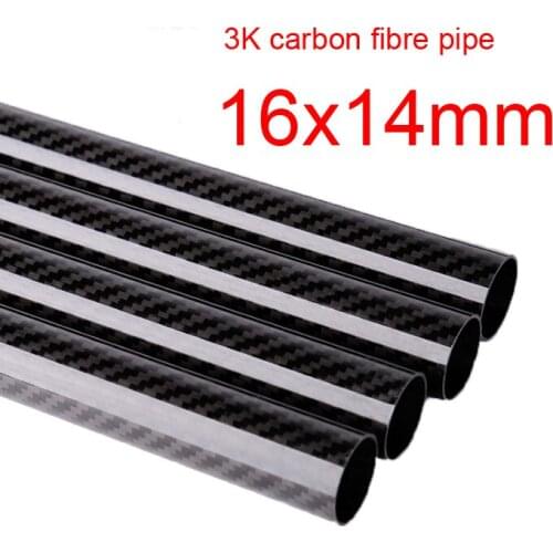 16x14mm 16mm od 3K carbon fibre tube Hollow Carbon fiber pipe carbon tube CF holder Carbon rod Twill matte Plain light