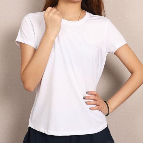 Women Sport Fitness Loose Stretch T-shirt Sports Running Shirts Mesh Stitching Short Sleeve Gym Yoga Workout Clothes Plus Size