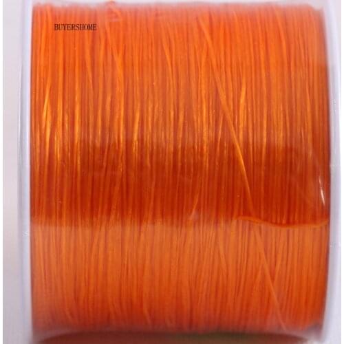 High Quality 0.5MMx500M Fit Making Neckalce Bracelet Orange Elastic Crystal Line Beading Cord Rope String Wire Thread 1Pcs N043
