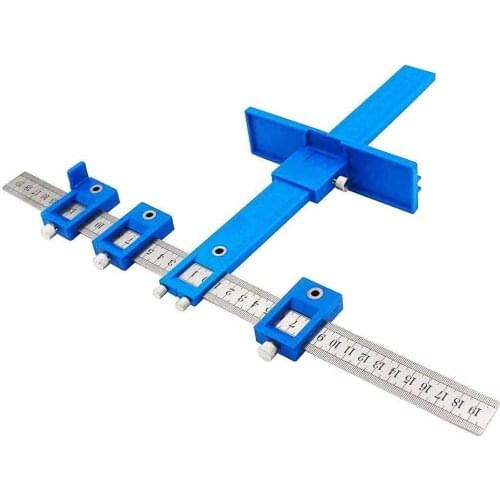1PCS Punch Locator Drill Guide Sleeve Cabinet Hardware Jig Drawer Pull Wood Drilling Dowelling Hole Jig Furniture Punching Tool